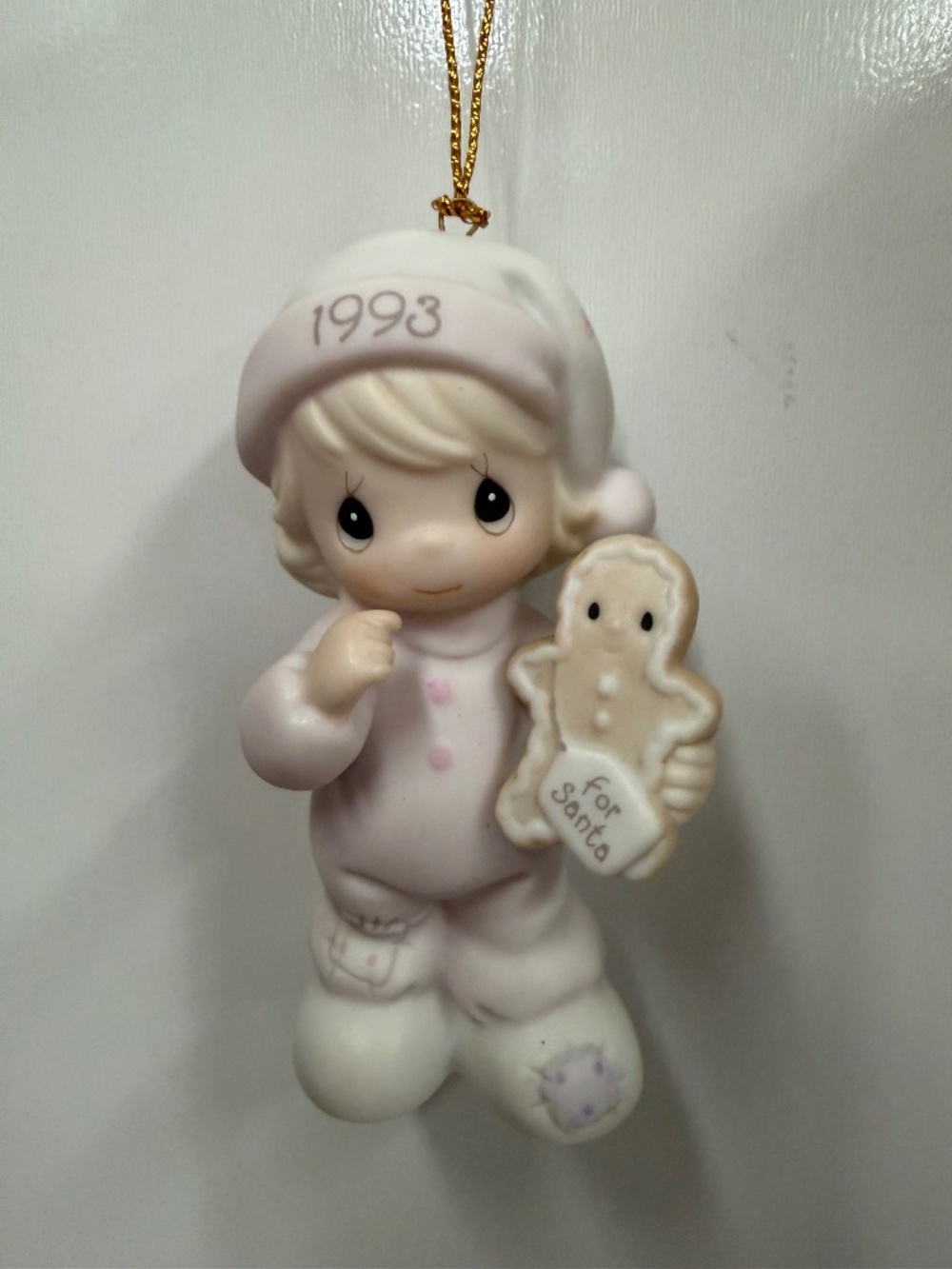 Precious Moments- Girl holding Gingerbread man Ornament- EJ496